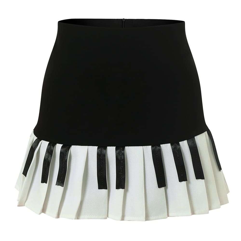 piano pleated skirt boogzel clothing