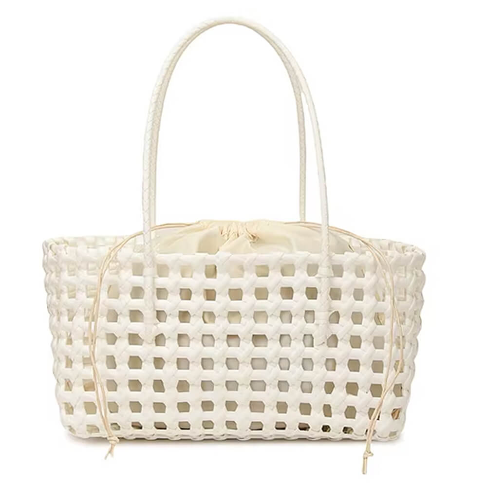 aesthetic woven tote bag boogzel clothing