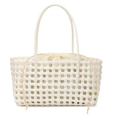 aesthetic woven tote bag boogzel clothing