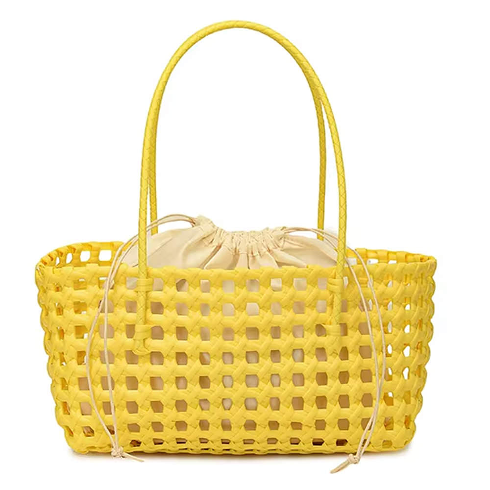 aesthetic woven tote bag boogzel clothing