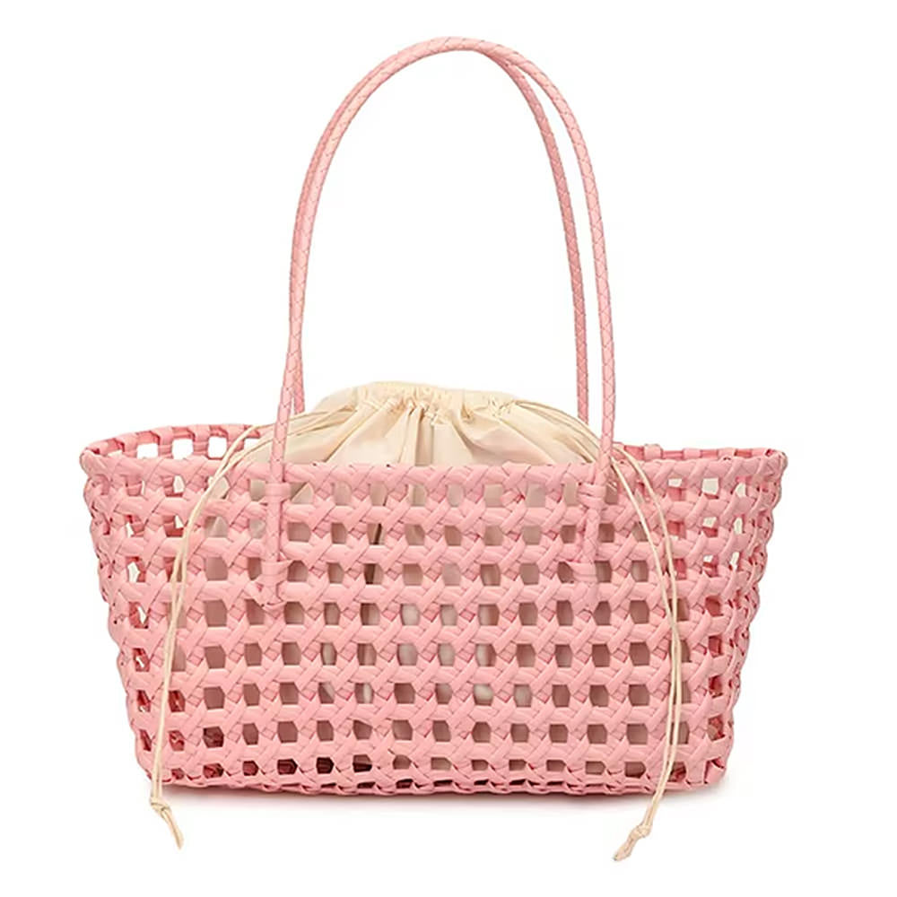 aesthetic woven tote bag boogzel clothing