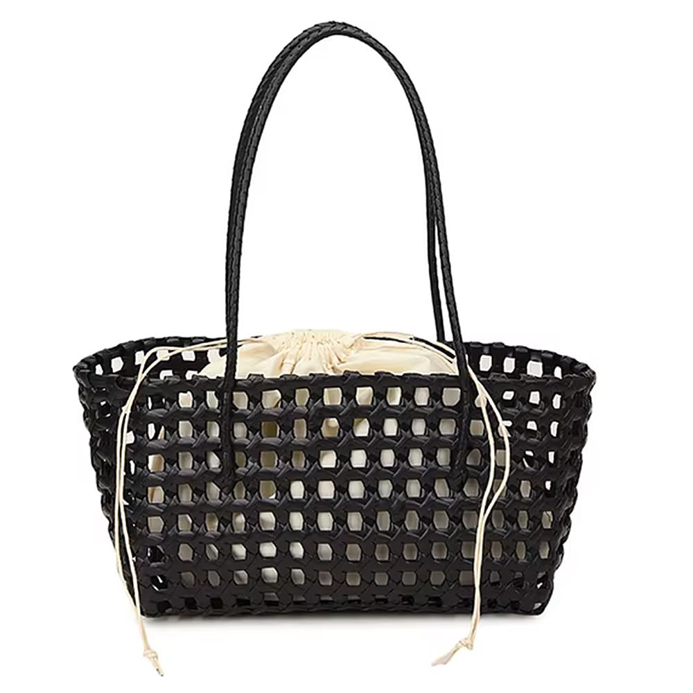 aesthetic woven tote bag boogzel clothing