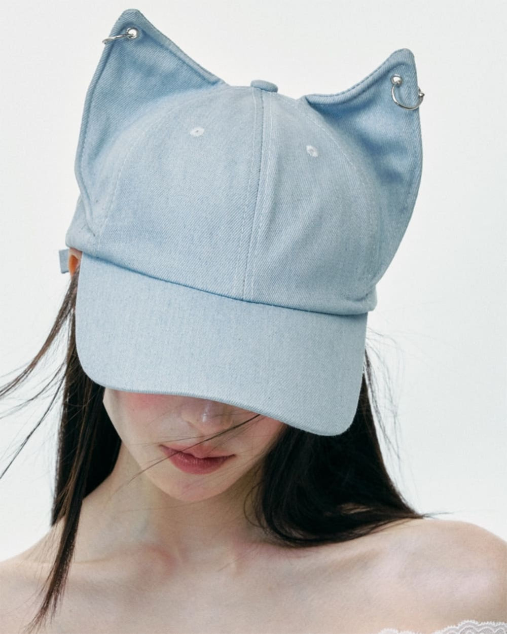 pierced cat ear baseball cap boogzel clothing
