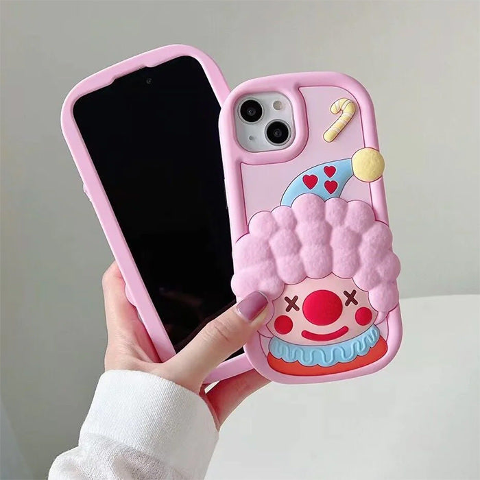 pink 3d clown iphone case boogzel clothing