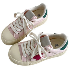 pink and red star sneakers boogzel clothing