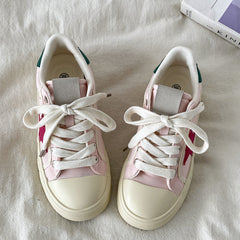 pink and red star sneakers boogzel clothing