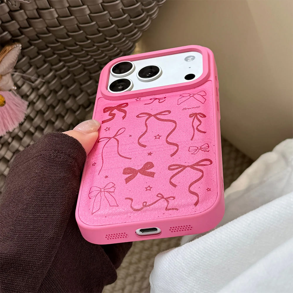 pink bowknot iphone case boogzel clothing