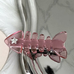 pink fish bone claw clip boogzel clothing