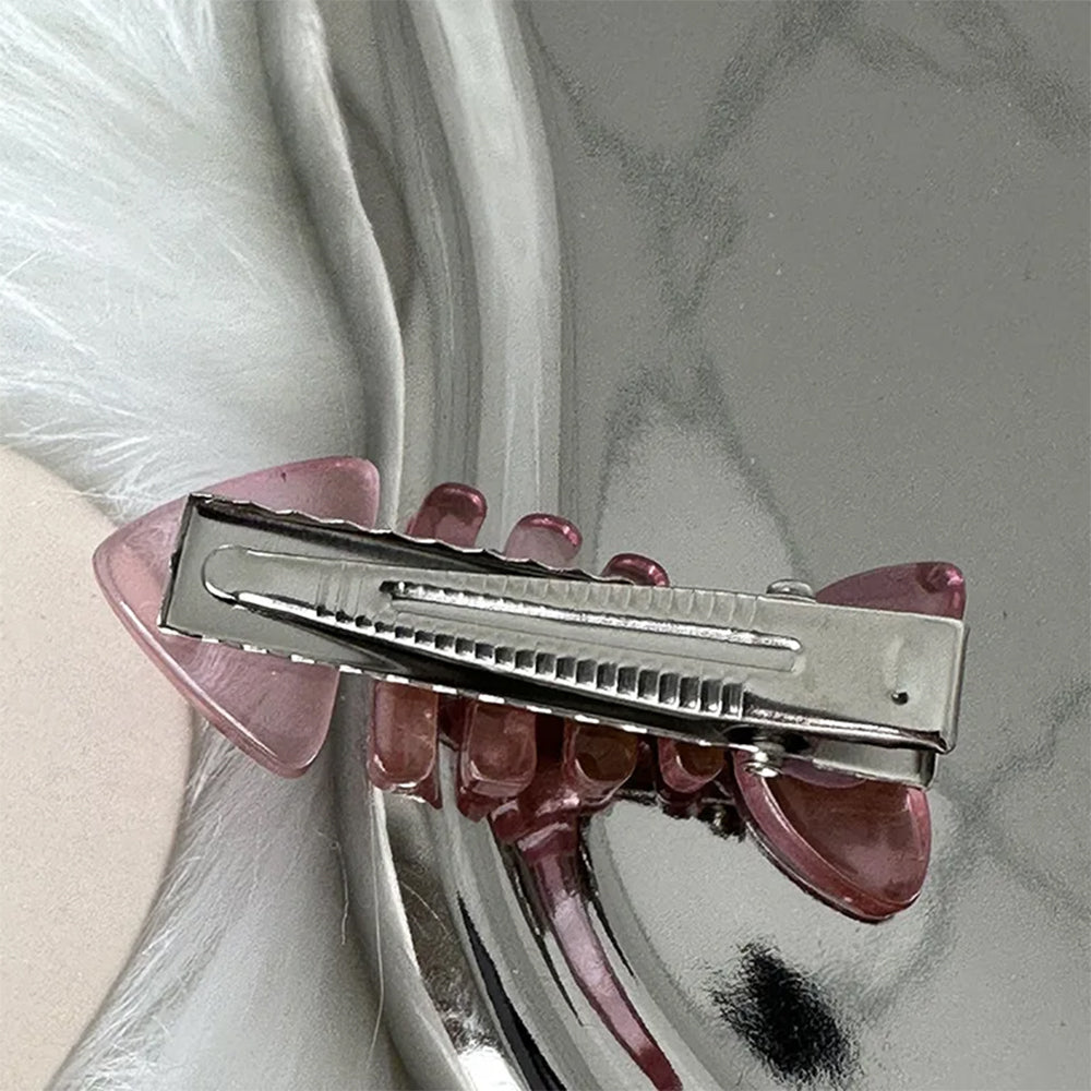 pink fish bone claw clip boogzel clothing