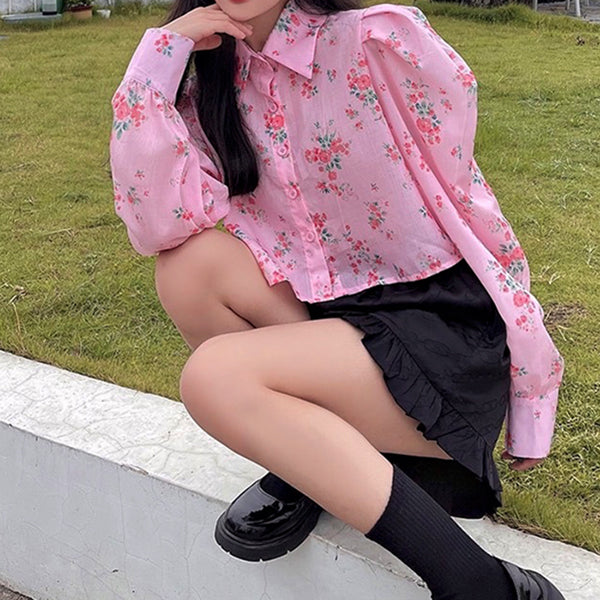 cottagecore floral blouse boogzel clothing