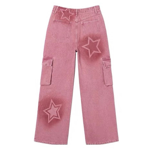 pink graffiti star jeans boogzel clothing