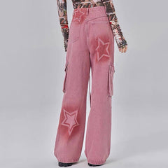 pink graffiti star jeans boogzel clothing