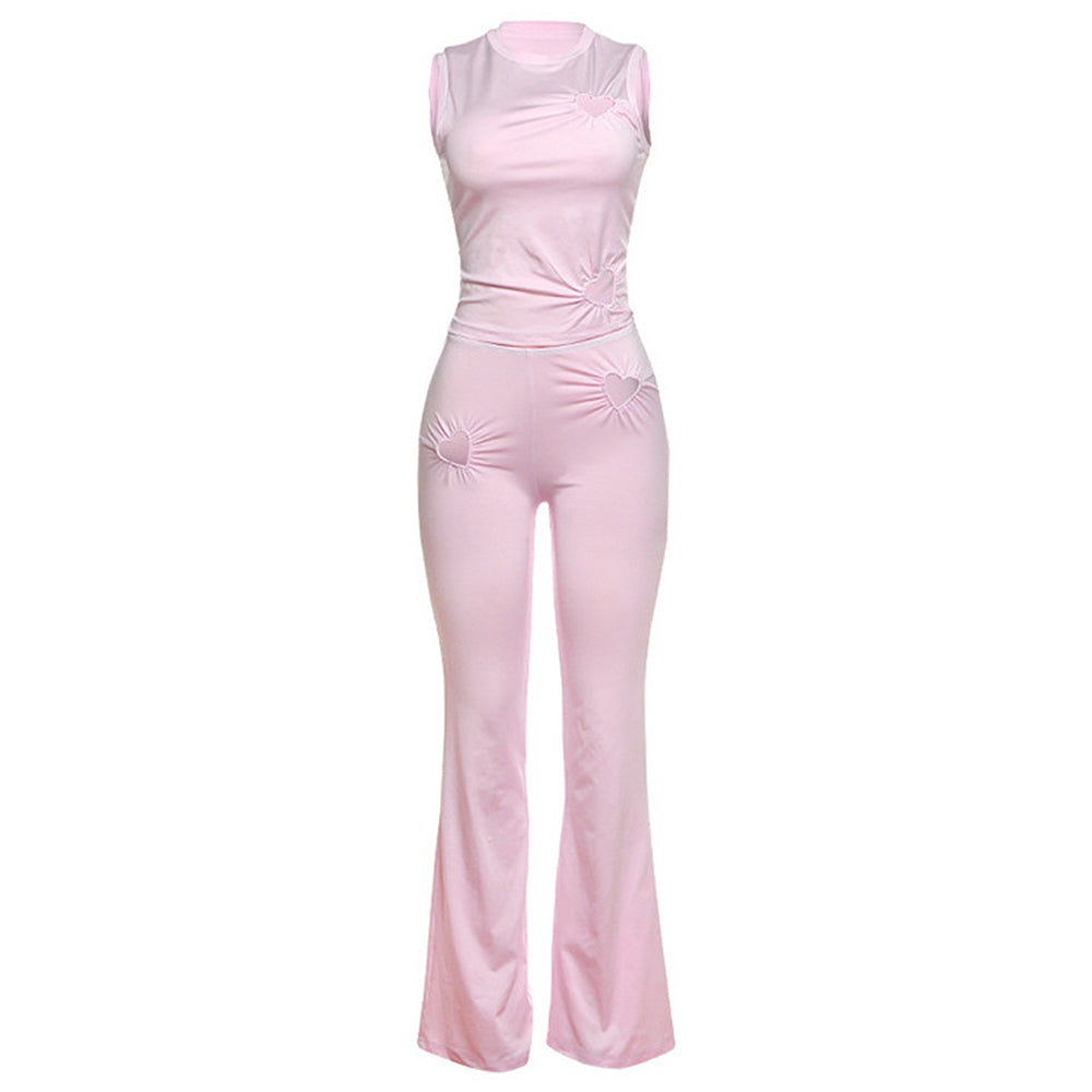 pink heart cutout set boogzel clothing