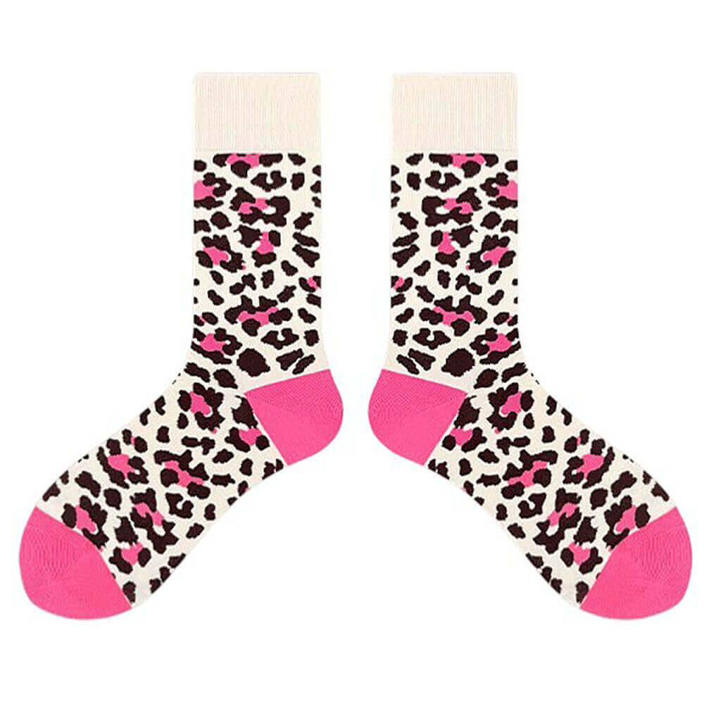 pink leopard pattern socks boogzel clothing