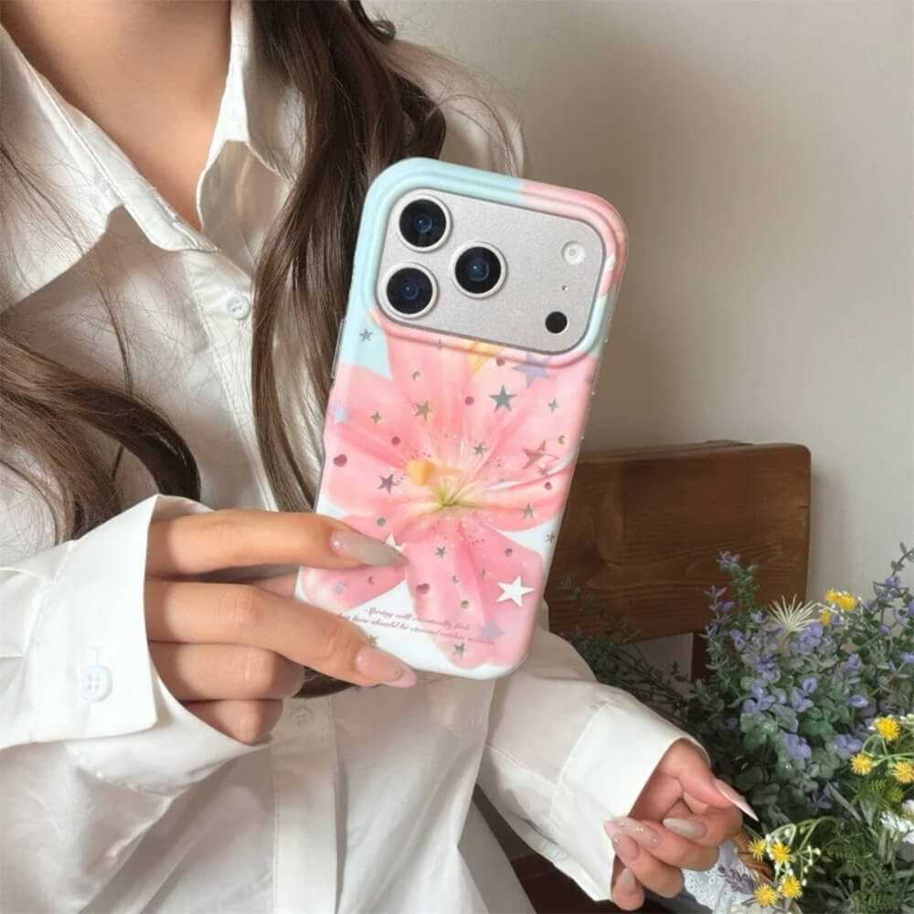 pink lily flower iphone case boogzel clothing