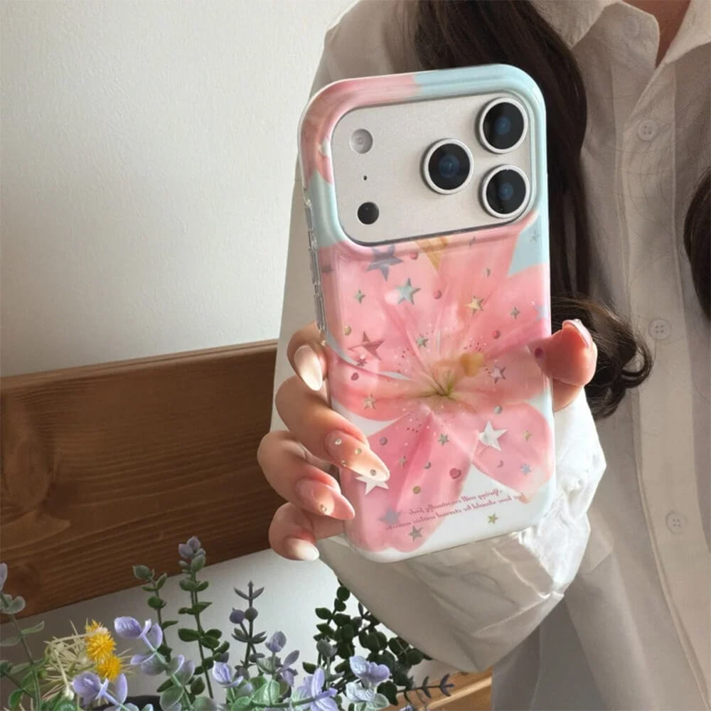 pink lily flower iphone case boogzel clothing