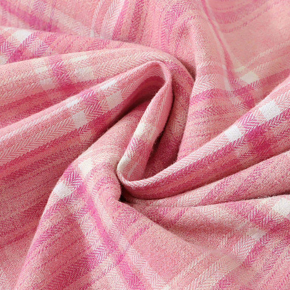 pink plaid pattern oversized shirt boogzel clothing