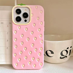 pink strawberry 3d iphone case boogzel clothing
