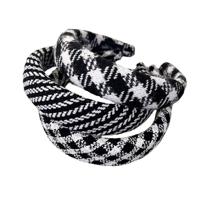 preppy tweed headband boogzel clothing