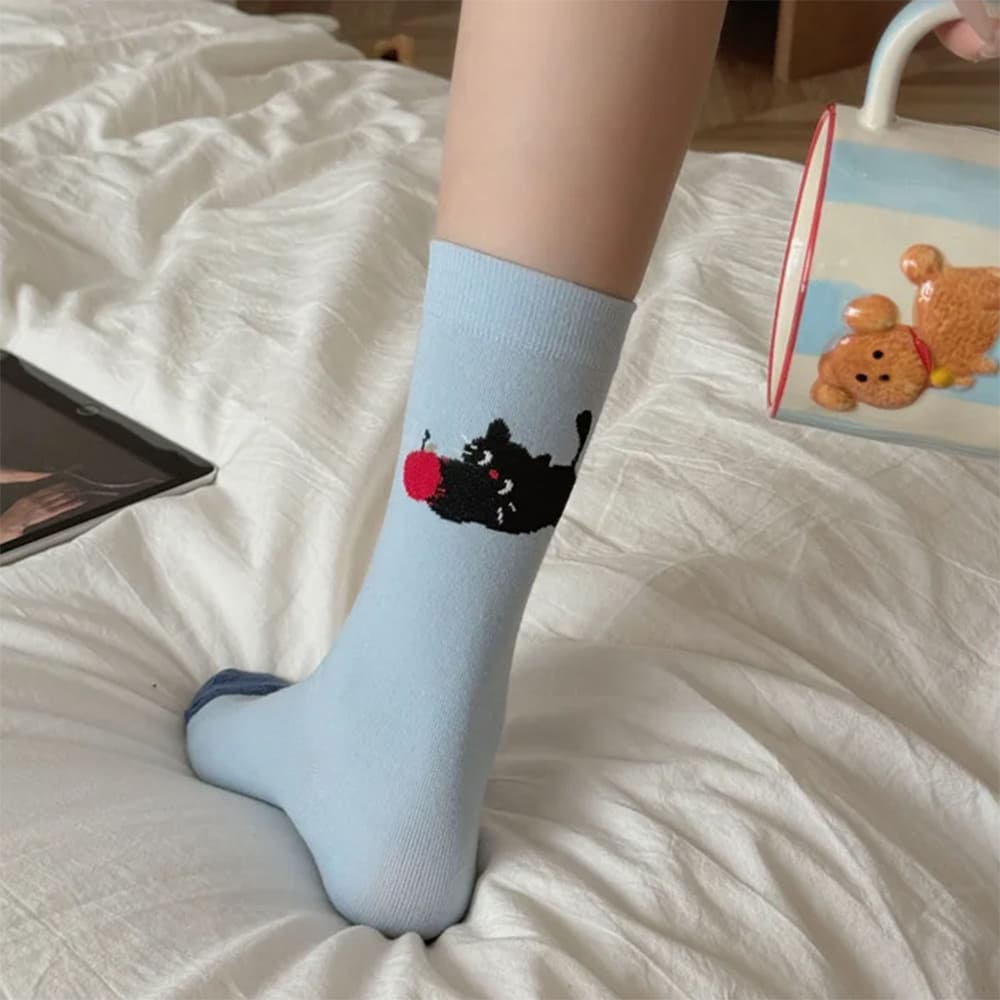 playful cat crew socks boogzel clothing