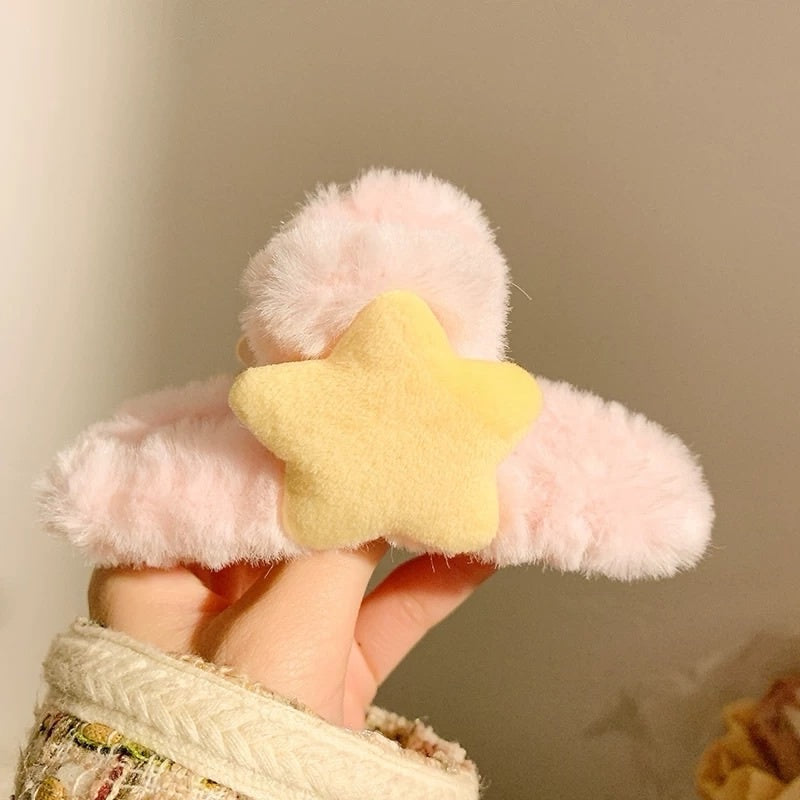 plush star hair claw clip boogzel clothing