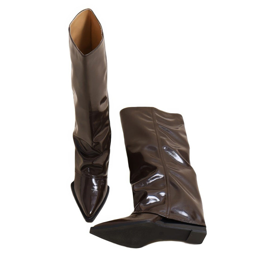 pointed toe boots with wide calf boogzel clothing