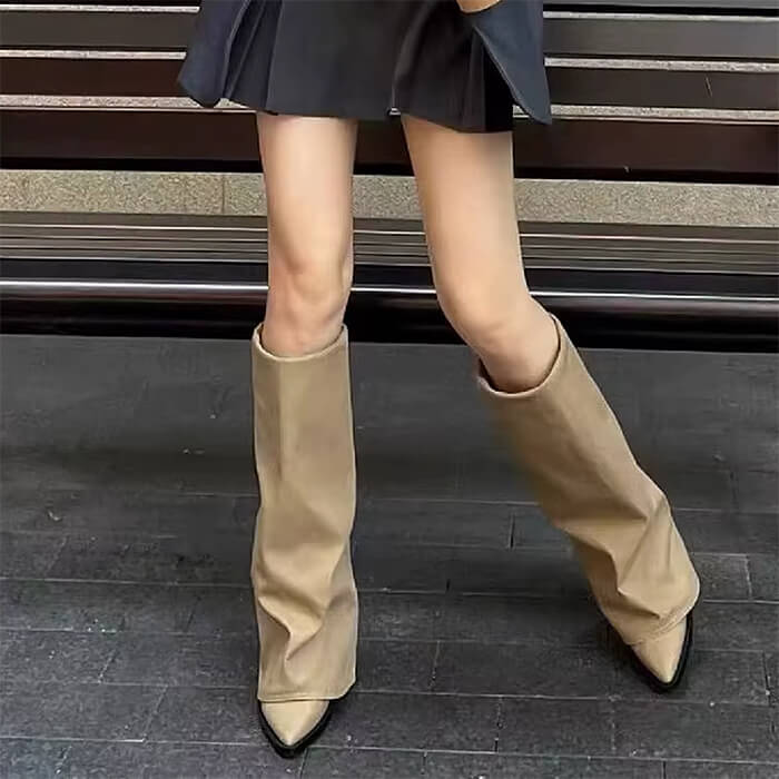 pointed toe wide calf boots boogzel clothing
