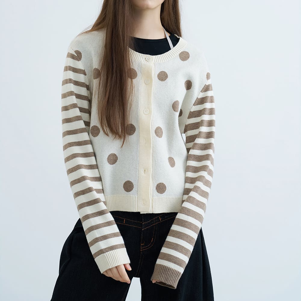 polka dot cardigan boogzel clothing