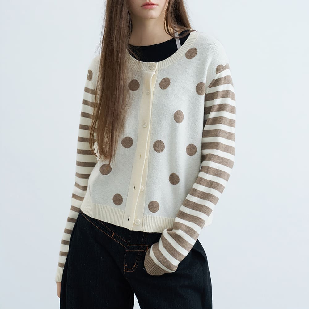 polka dot cardigan boogzel clothing