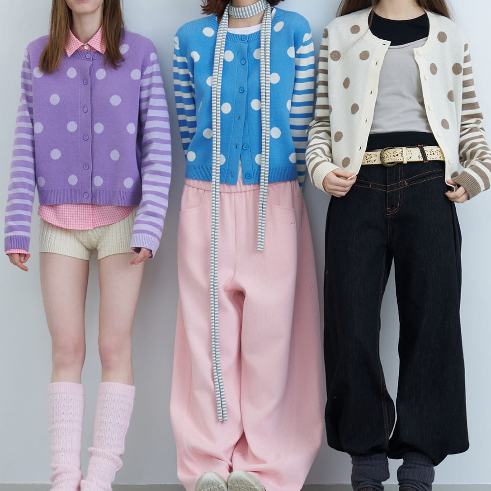 polka dot cardigan boogzel clothing