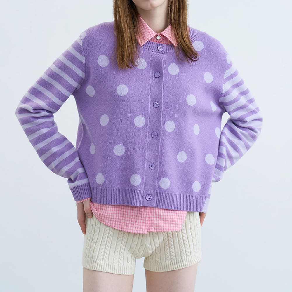 polka dot cardigan boogzel clothing