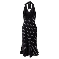 polka dot halter midi dress boogzel clothing