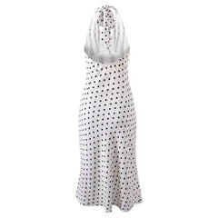 polka dot halter midi dress boogzel clothing