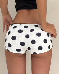 polka dot print micro shorts boogzel-clothing