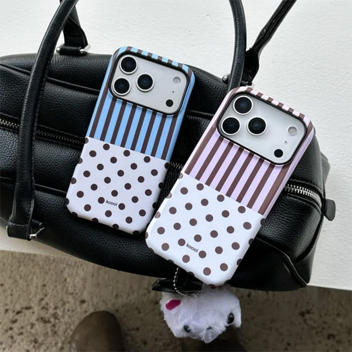 polka dot and stripes iphone case boogzel clothing