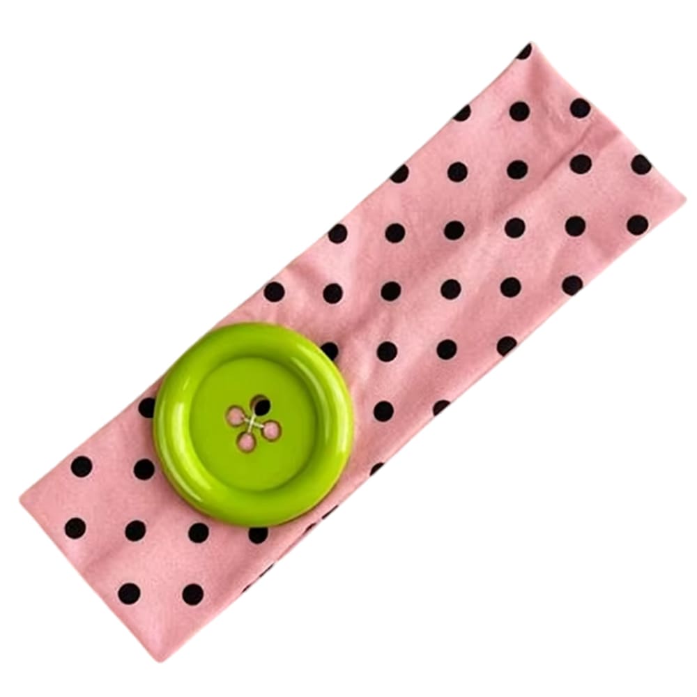 polka dot button headband boogzel clothing