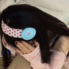 polka dot button headband boogzel clothing