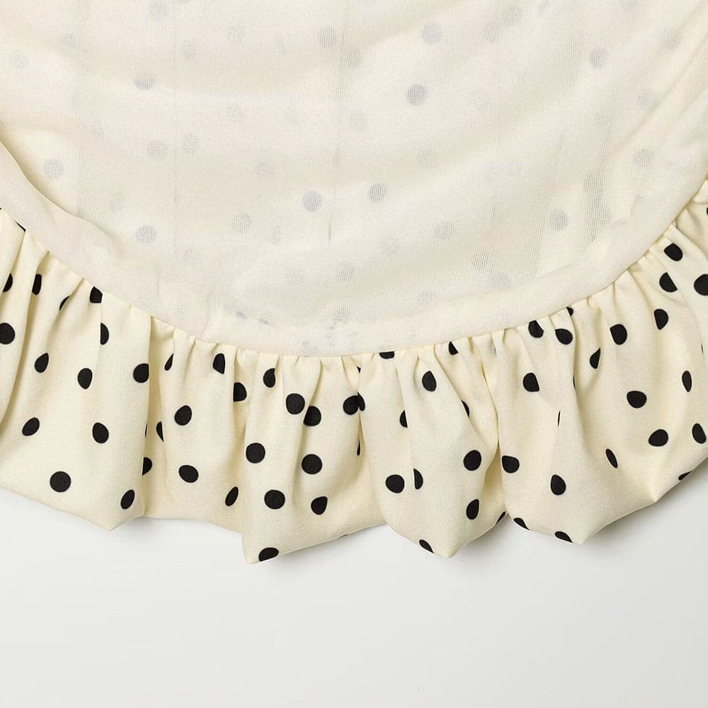 polka dot one shoulder ruffle top boogzel clothing