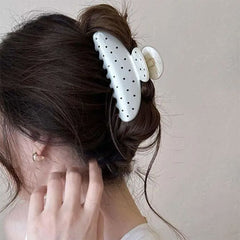 polka dot pattern hair claw clips boogzel clothing