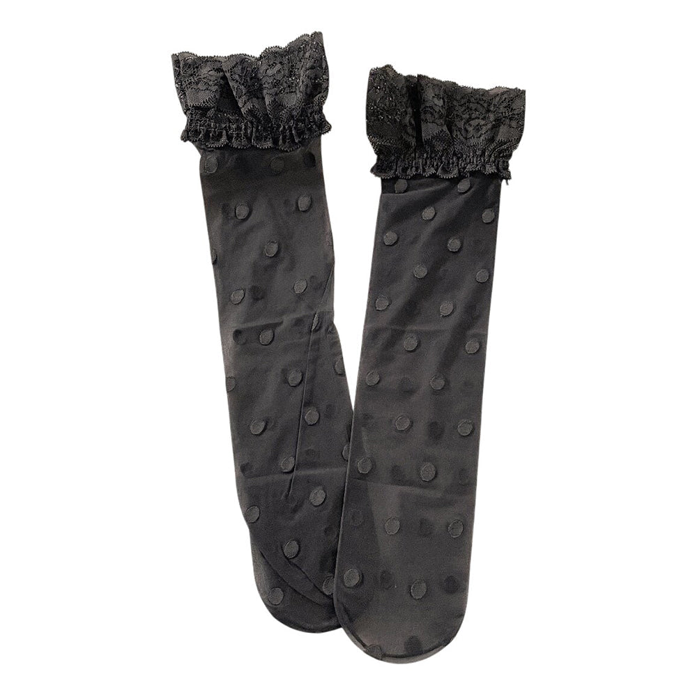 polka dot sheer knee high socks boogzel clothing