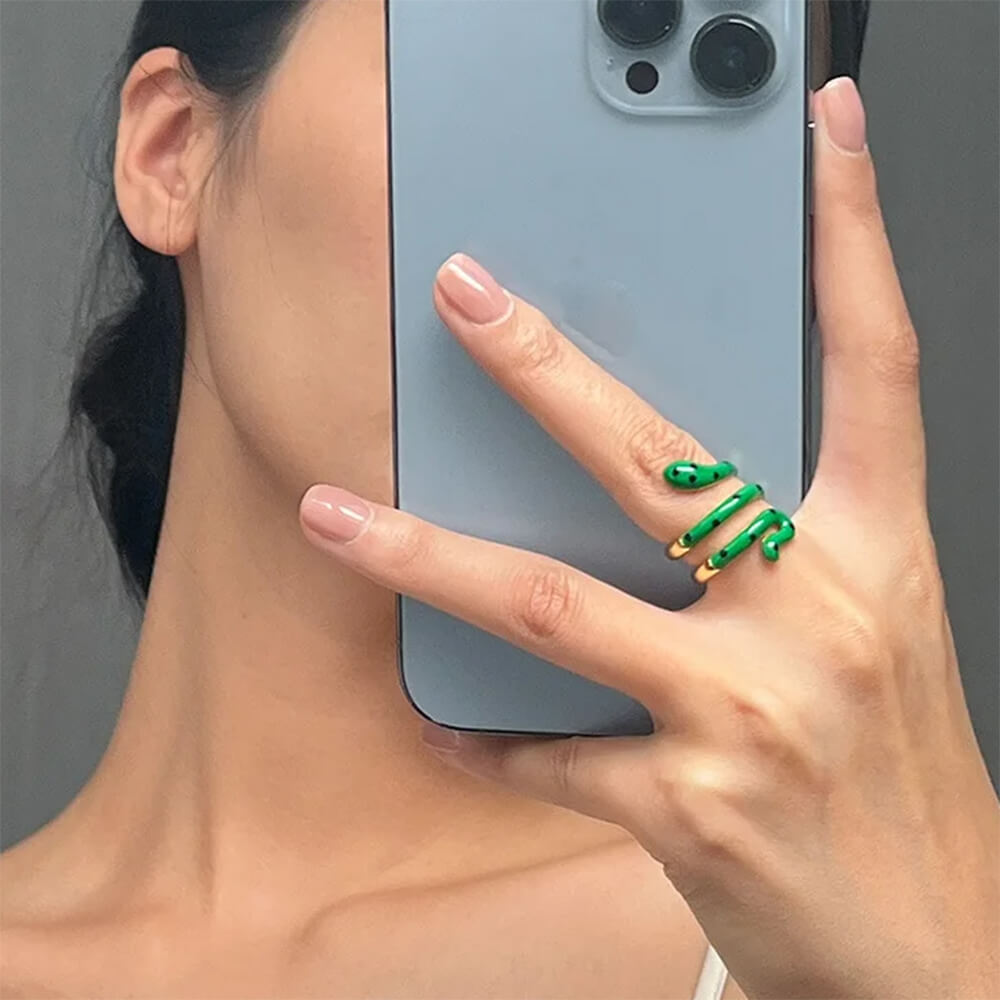 polka dot snake ring boogzel clothing