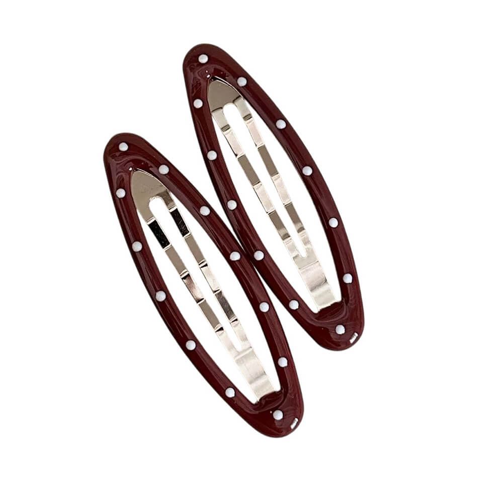 polka dot snap hair clip 5pcs set boogzel clothing