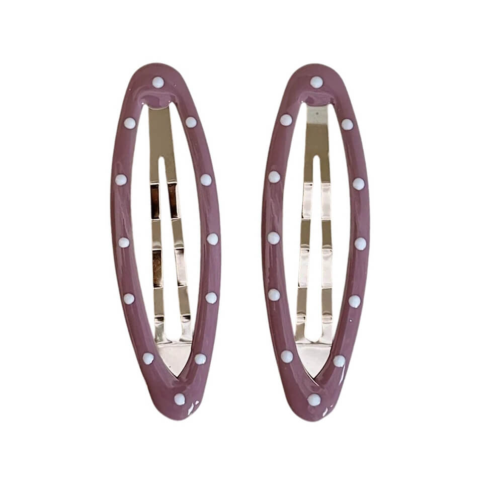 polka dot snap hair clip 5pcs set boogzel clothing