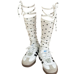 polka dot stirrup ballet socks boogzel clothing