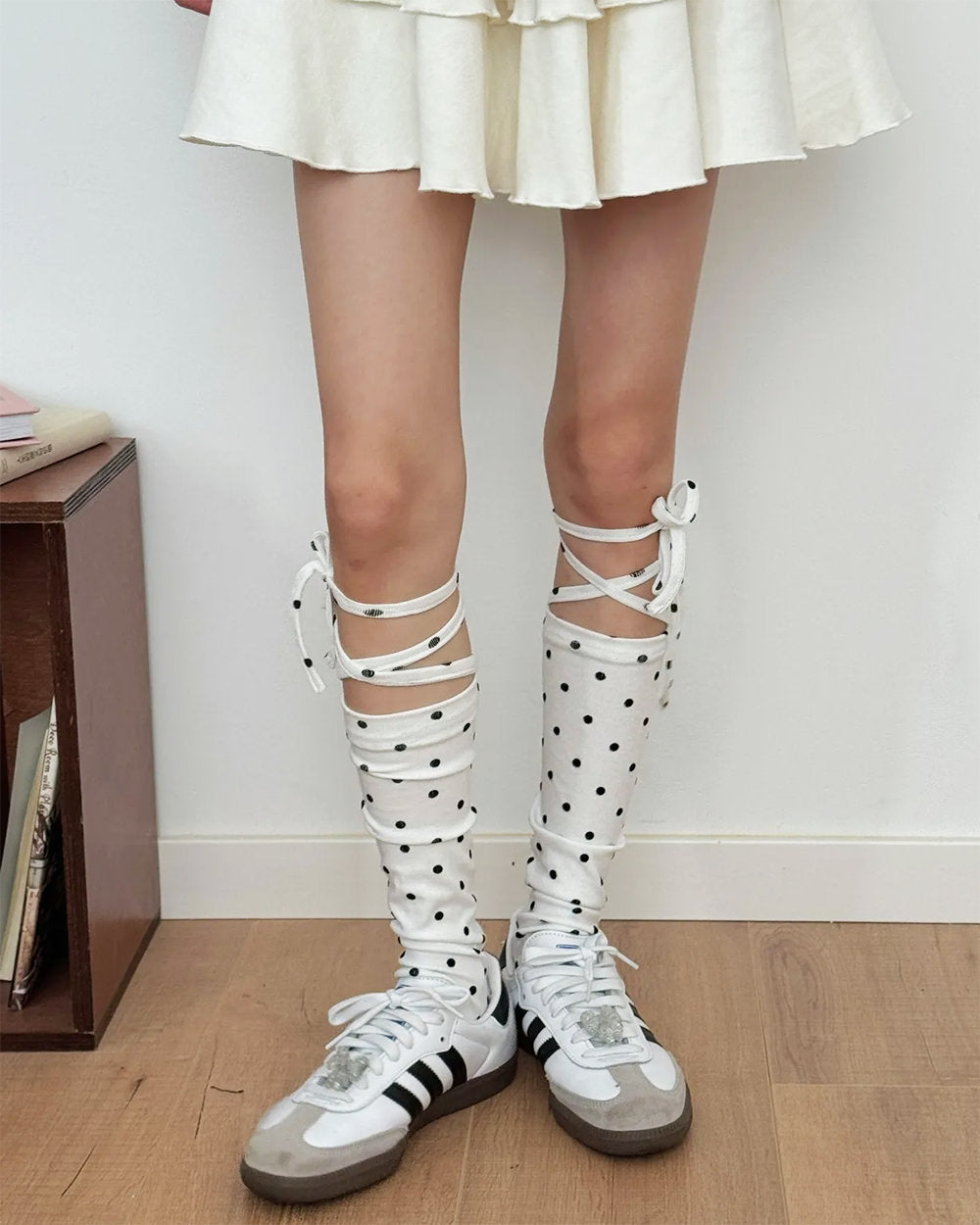 polka dot stirrup ballet socks boogzel clothing