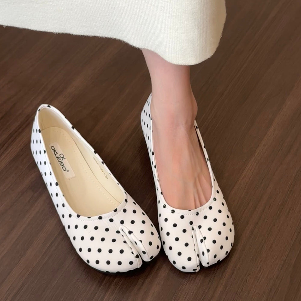 polka dot tabi ballet flats boogzel clothing