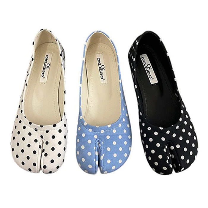 polka dot tabi ballet flats boogzel clothing