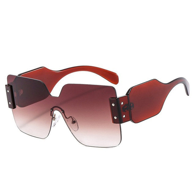 rimless square sunglasses boogzel clothing