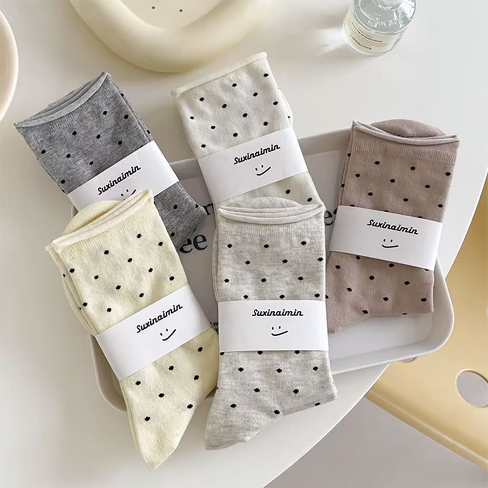 preppy polka dot pattern socks boogzel clothing
