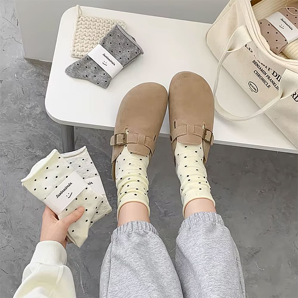 preppy polka dot pattern socks boogzel clothing